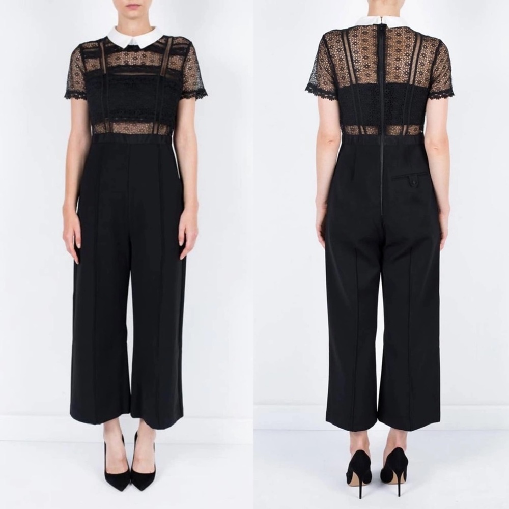 Self Portrait cropped jumpsuit EUC Sold out vintage - Picture 6 of 6